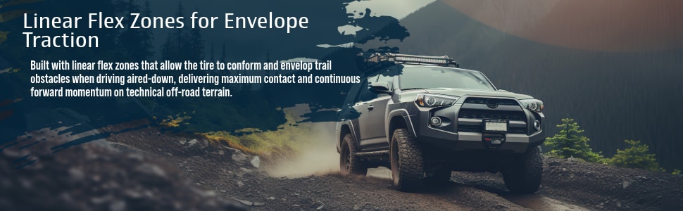 BFGoodrich Mud-Terrain T/A KM3 tires Linear Flex Zone for Envelop Traction