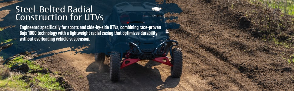 BFGoodrich Mud-Terrain T/A KM3 UTV tires Steel-Belted Radial Construction for UTVs