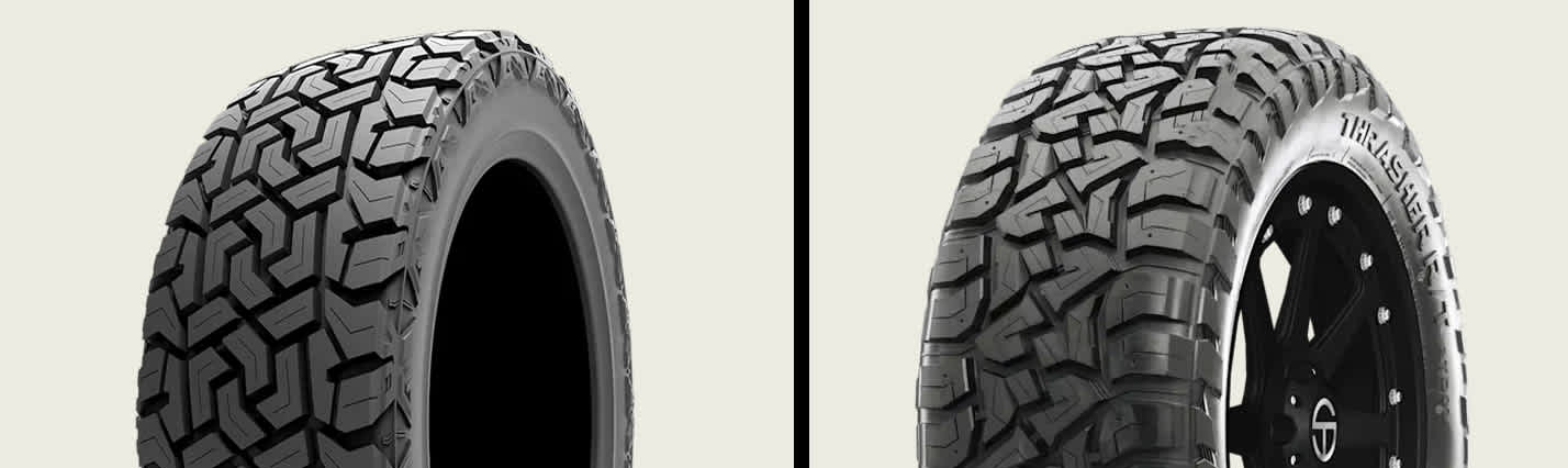 Gripmax MaxGrip X/T vs Ironhead Thrasher R/T RTD01 tires