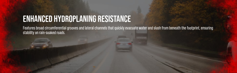 Uniroyal Tiger Paw Touring A/S tires Enhanced hydroplaning resistance