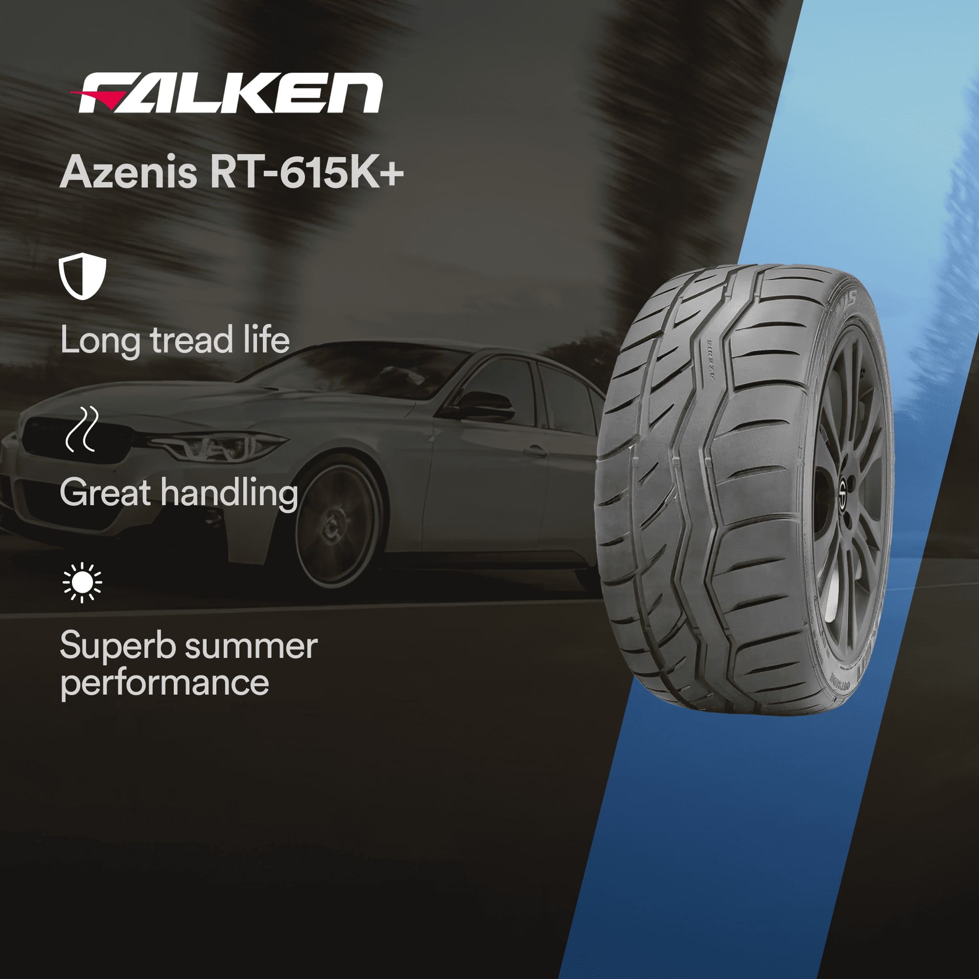 Falken Azenis RT-615K+ Tire Reviews & Ratings | SimpleTire